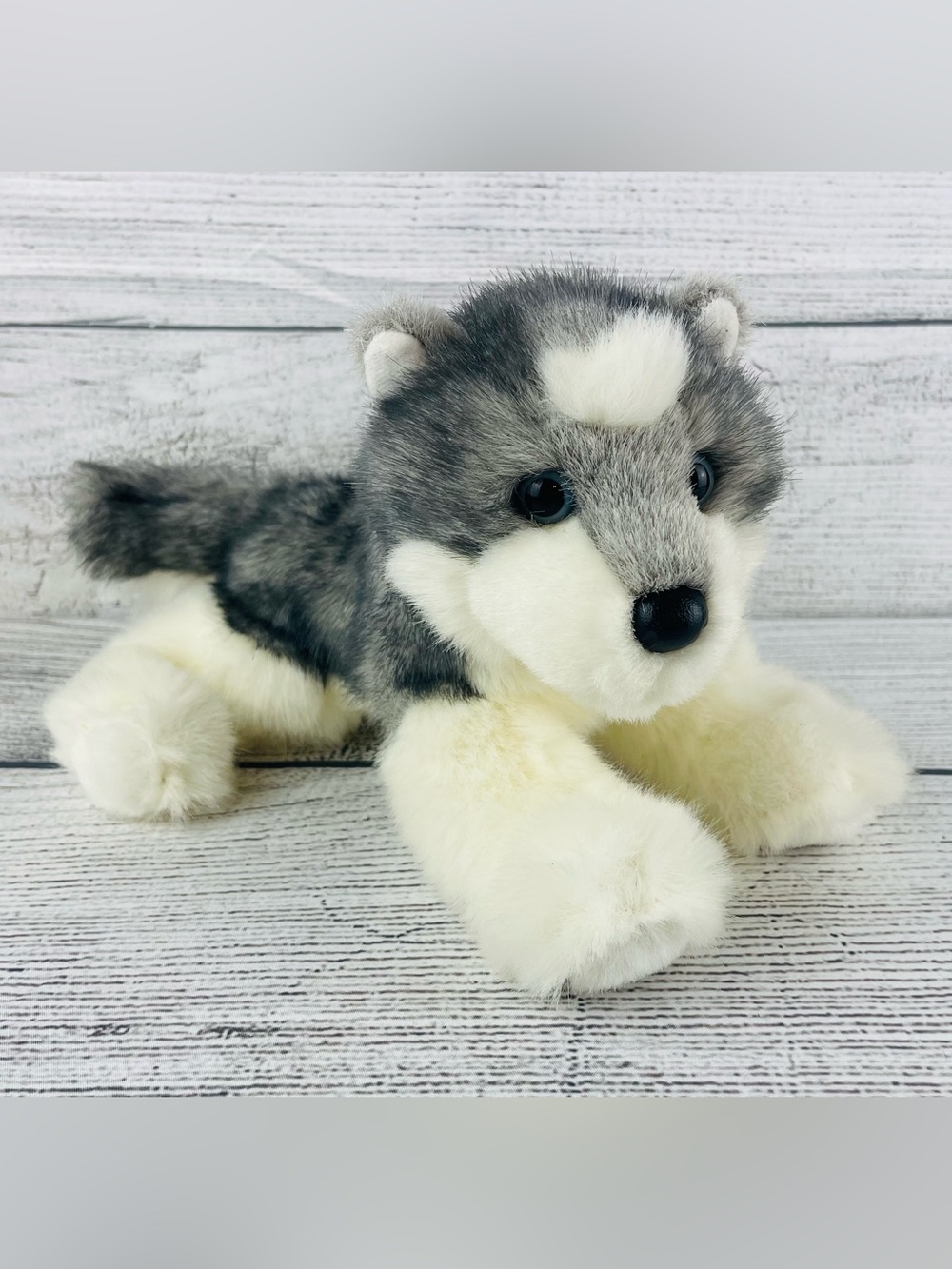 Douglas Cuddle Toy Joli 12" Siberian Husky Plush Stuffed Animal Dog Gray White